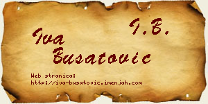 Iva Bušatović vizit kartica